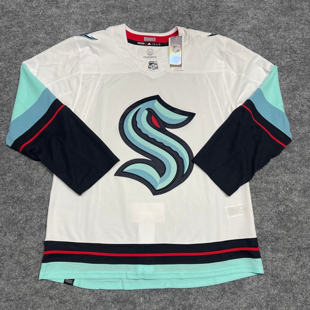 Seattle Kraken Jersey Mens White Size 54 Authentic Adidas Away‎ Kit NHL Hockey